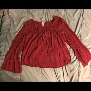 Burgundy Bohemian Flow Top 🟣